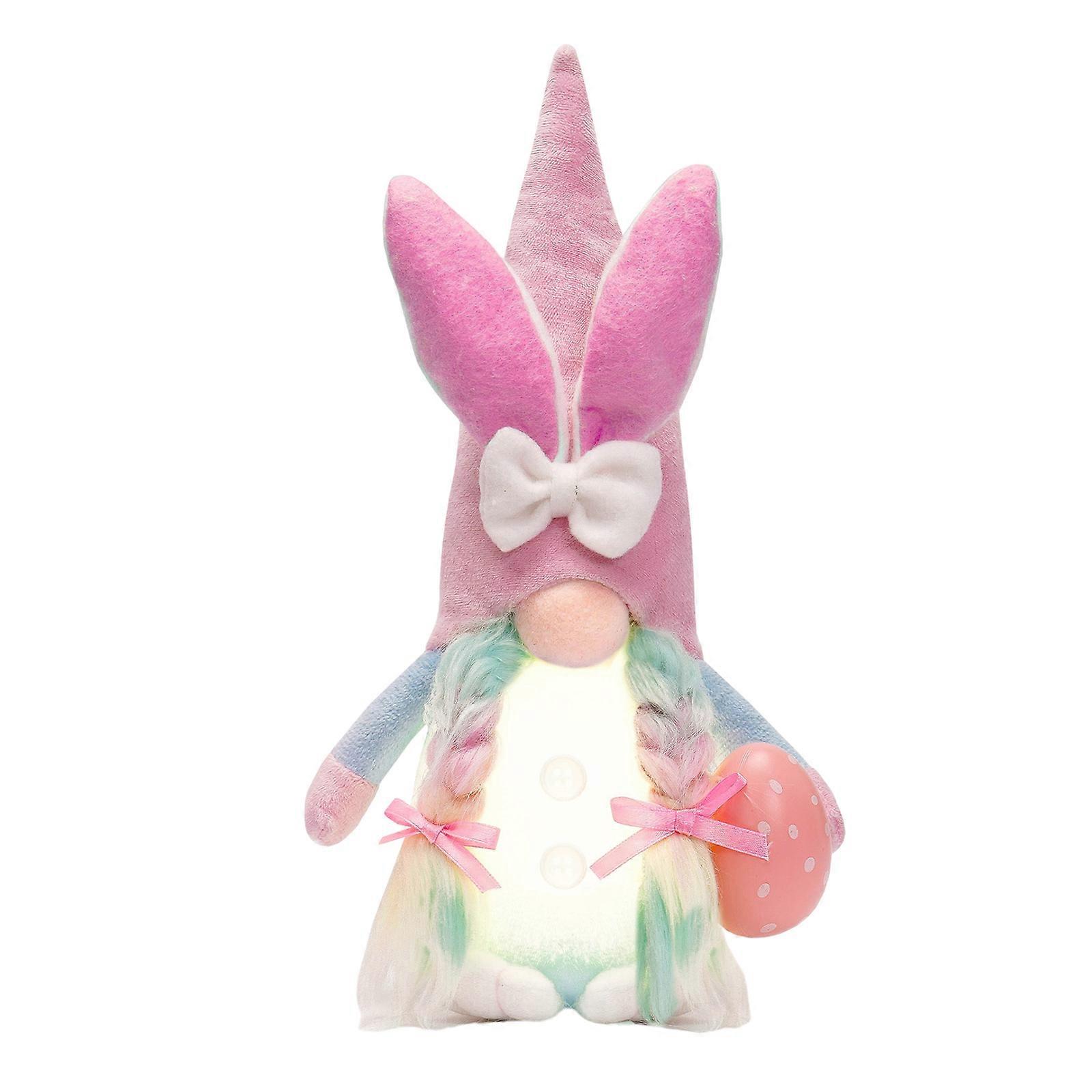 Illuminated Easter Gnomes Figure Lighted Soft Toy Decorative Stuffed Gnomes from Quality Material, Long lasting Use