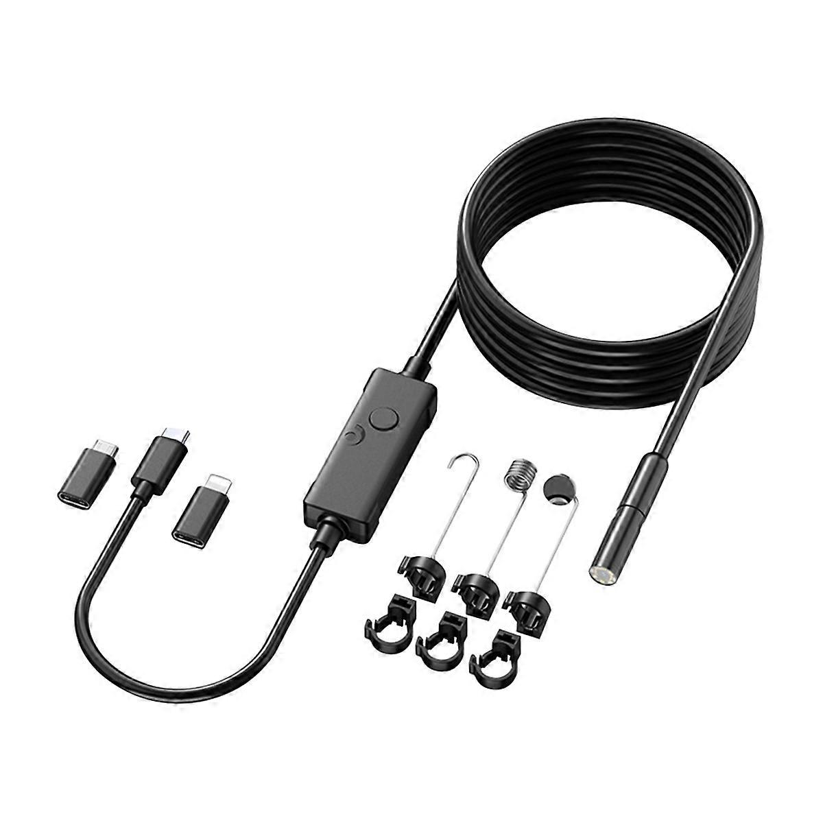 W400D Repair Tools Car Diagnostic Tools 8mm 8LED Camera Endoscope Type-C Micro-Type Adapter 5M Cabl