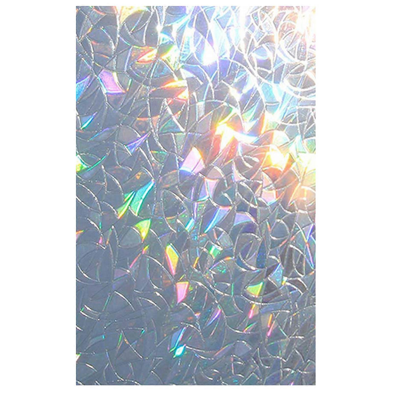 Window Privacy Film Rainbow Window Clings 3D Stained Glass Window Decals Static Cling Window Sticker Protective Stickers
