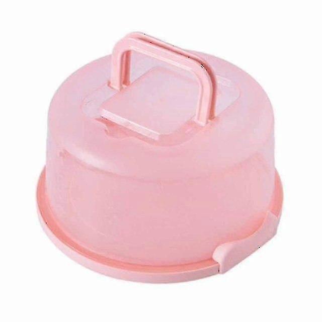 Portable Cake Storage Box Round Container Cupcake Dessert Fruit Storage Carrier|bottles,jars &boxes