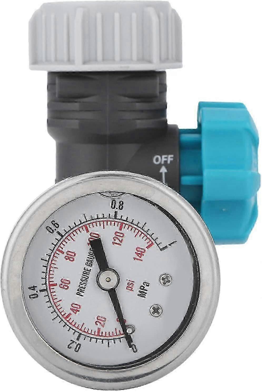 G3/4in Adjustable Water Pressure Regulator With Pressure Gauge Greenhouse Garden Irrigation Controller