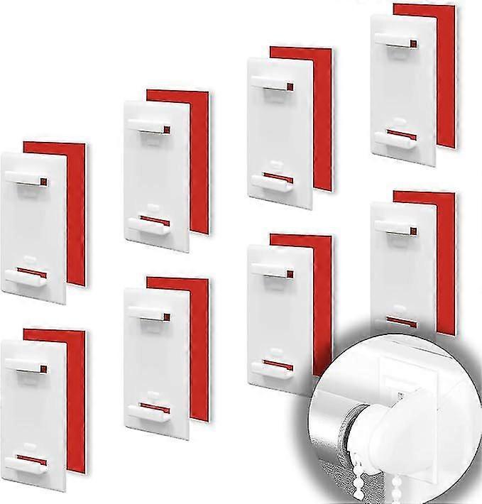 Pack of 8 Short Adhesive Brackets for Blinds - Double Blinds - No Drilling Required - Replacement Accessories for Fixing to Fixed PVC Windows - Balco