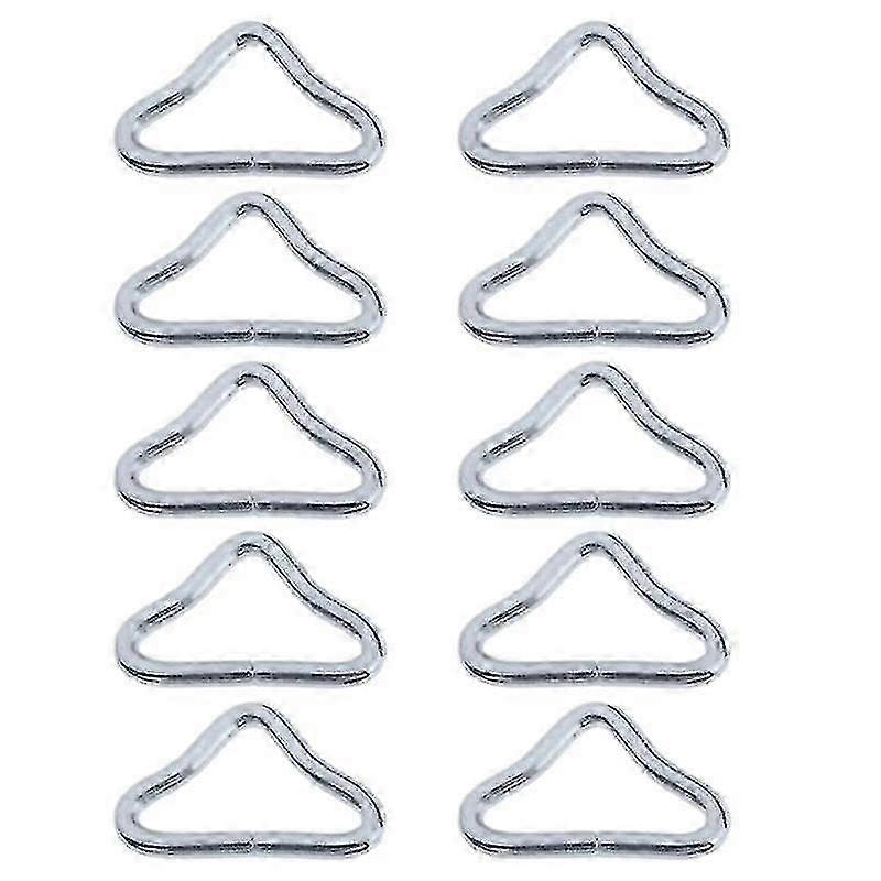 10-Pack Universal V-Rings & Triangle Buckles for Trampoline Mats