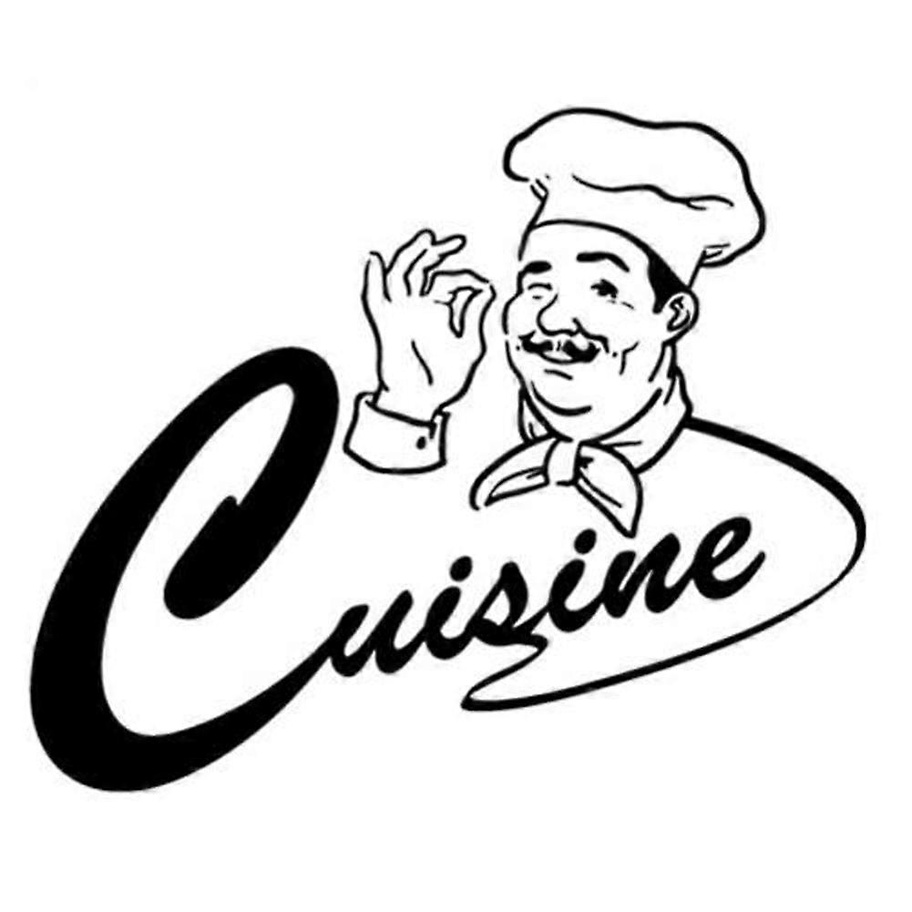 Chef Pattern Wall Sticker Removable Home Mural Decoration Kitchen Decal