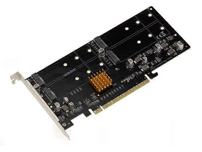 KALEA-INFORMATIQUE PCIe 3.0 16x til 4 M.2 NVMe M nøgle SSD'er (M2 NGFF). ASM2824 CHIPSÆT.