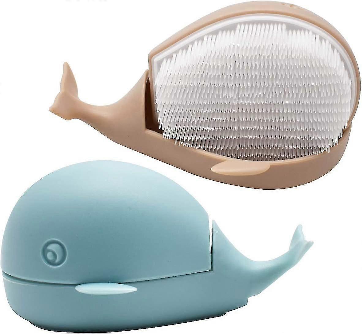 2 Pcs Whale Laundry Brush