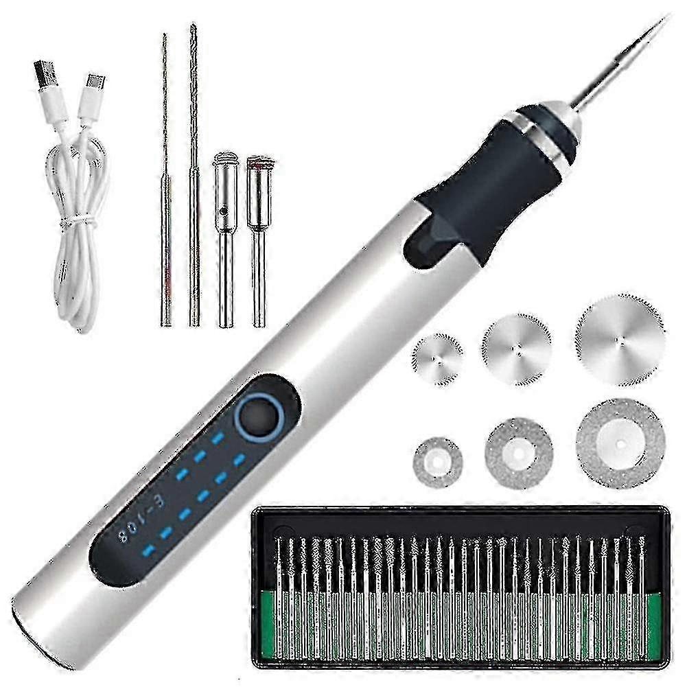 Cordless Mini Engraving Pen with 3-Speed Adjustment, Rechargeable DIY Craft Tool