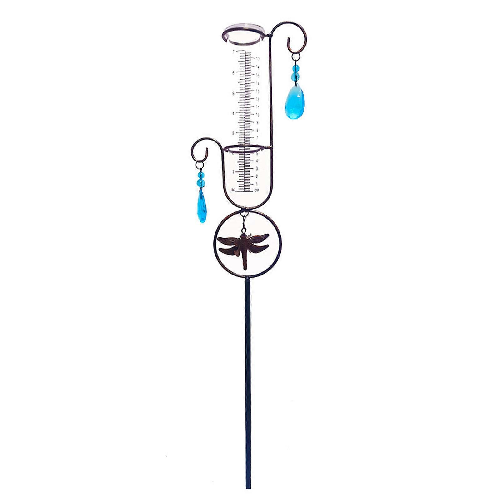 Wrought Iron Raining Gauge Multipurpose Rainfall Measuring Tool for Garden Courtyard