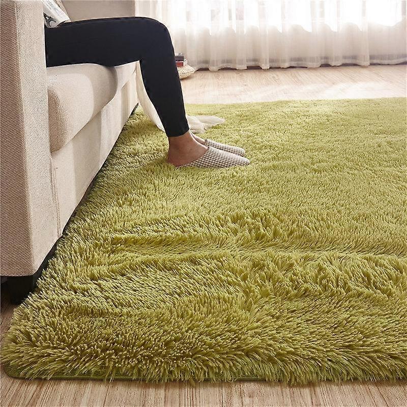 Plush Rug Carpet Plush Rug Kids Bed Soft Solid Color Thick Floor Mat for Living Room Bedroom Home Decor