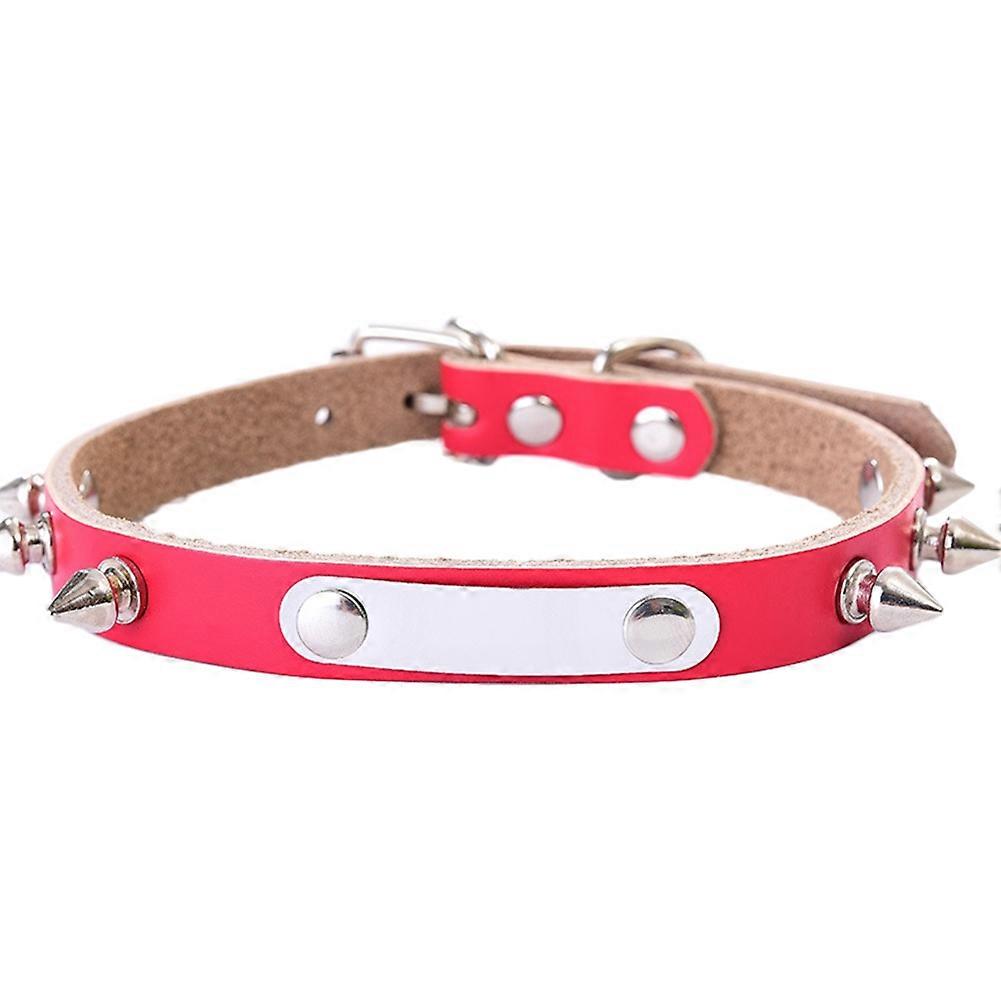 Simple PU Leather Dog Collar, Adjustable Puppy Pet Collar