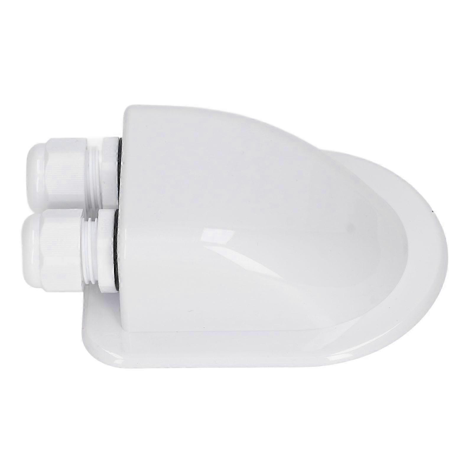 ABS Cable Junction Box Waterproof Solar Panel Double Wire Cable Entry Gland Box for External Power Wiring White