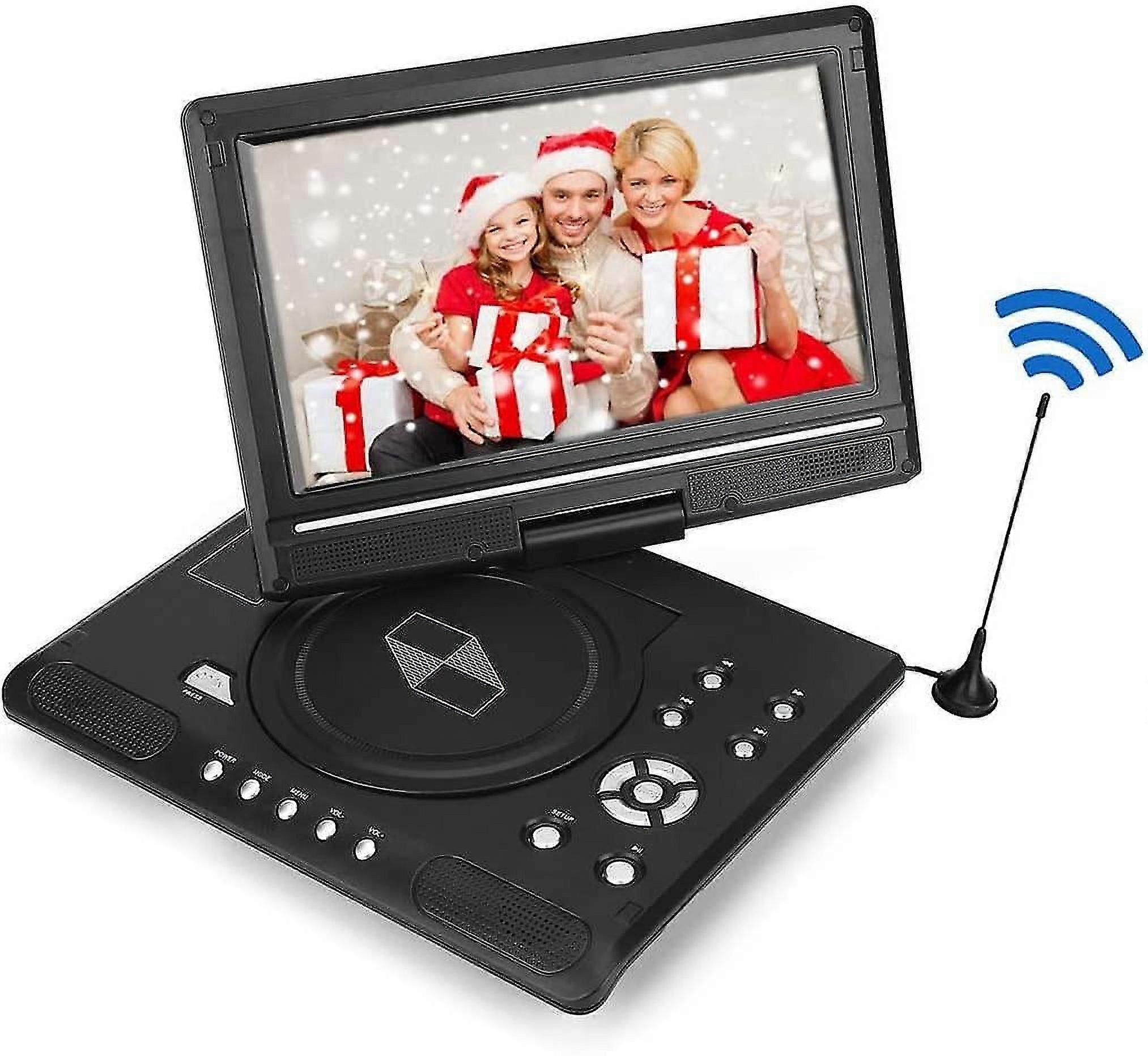 Dolby And Dts Dual Decoding Portable Dvd Player, 9.8 Inch 16:9 Widescreen With 270 Degree Rotatable Lcd Screen, Fm Radio Function