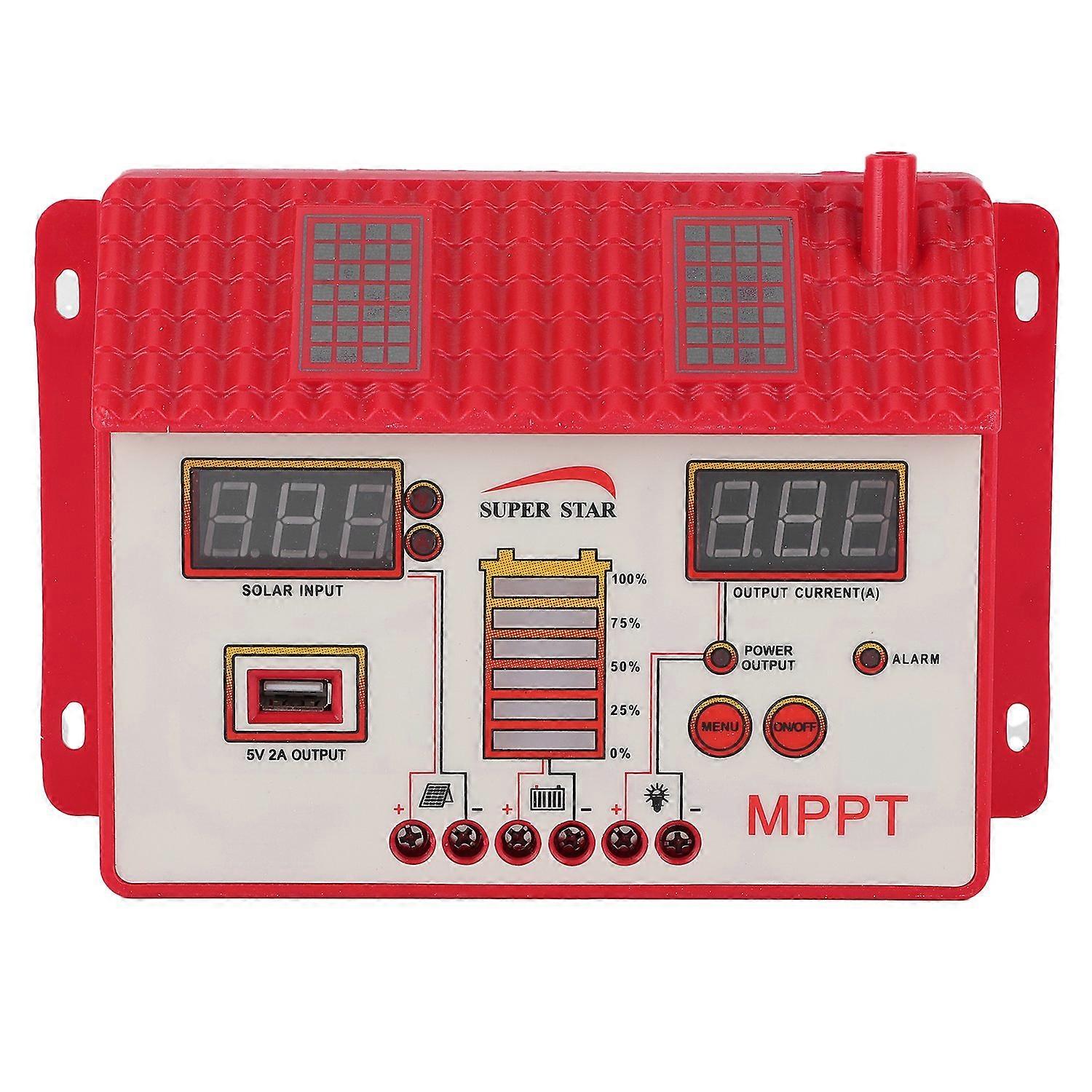 Smart Solar Charge Controller Regulator MPPT Charging LED Display USB Output 12V/24V40A