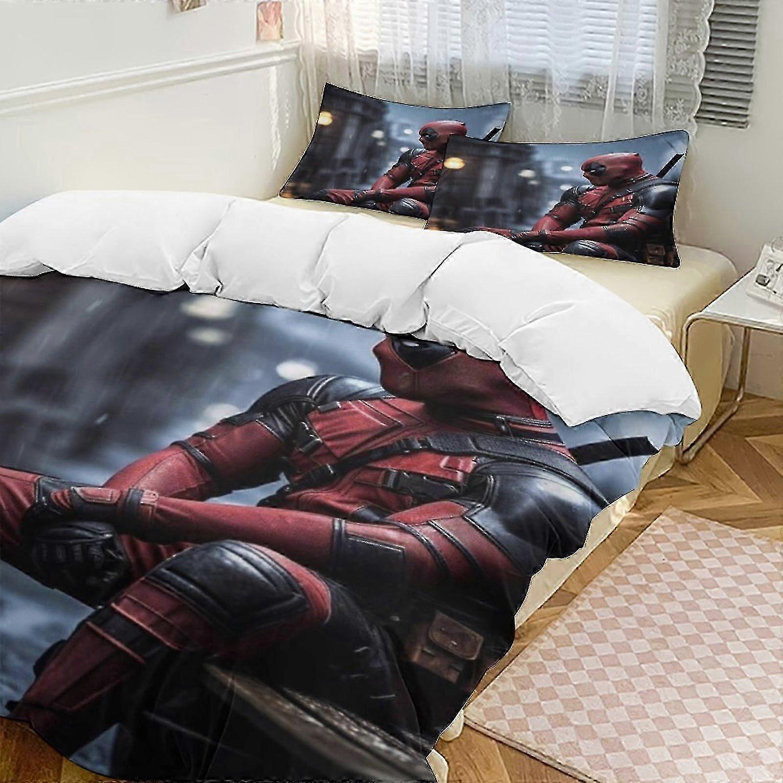 v1784 Lençóis Deaool Down Duvet Cover Microfiber Bedding Set LeveConjunto de 3 peçasLeve e confortável (1 Capa de Edredom e 2 Fronhas) B