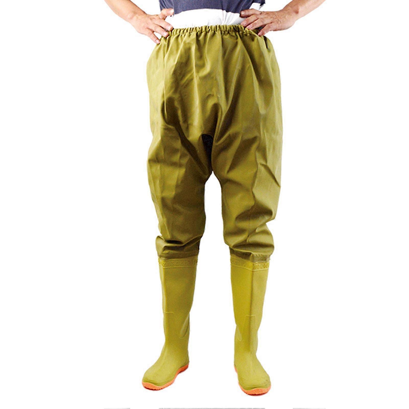 Fishing Wader Wearproof Water Resistant Antislip Boot Waist Wader Pants for Men Women