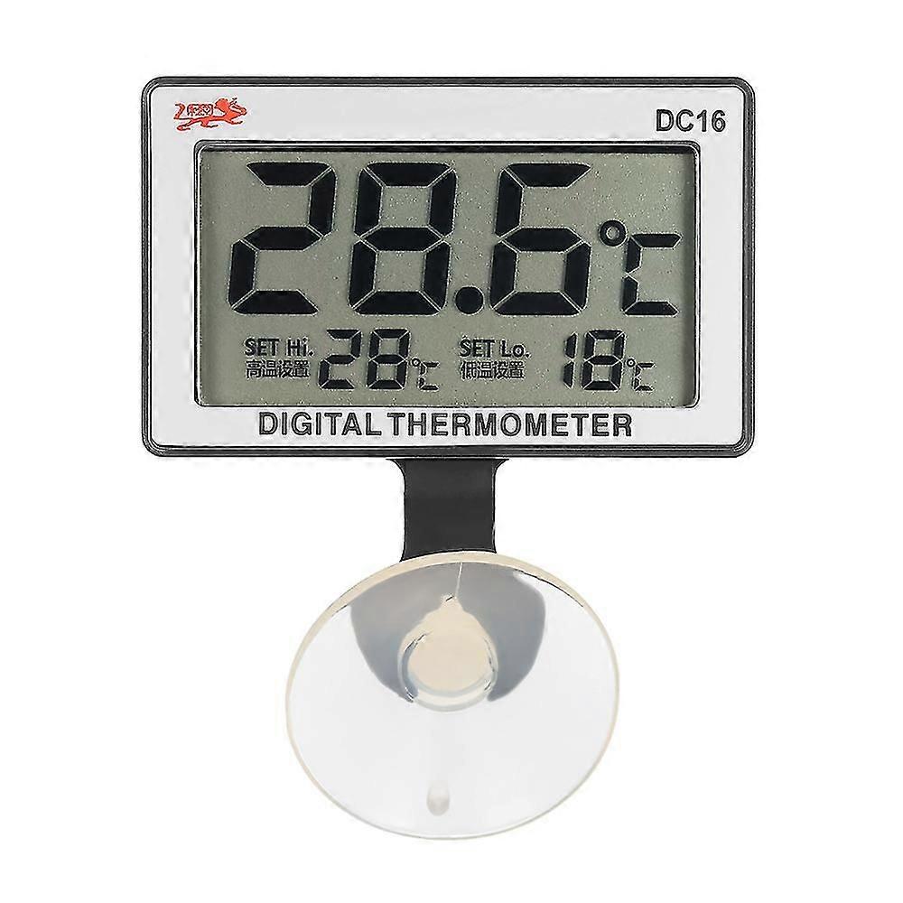 LCD Digital Fish Tank Aquarium Thermometer Submersible Water Temperature Meter 0C~50C High/Low Temperature Alarm