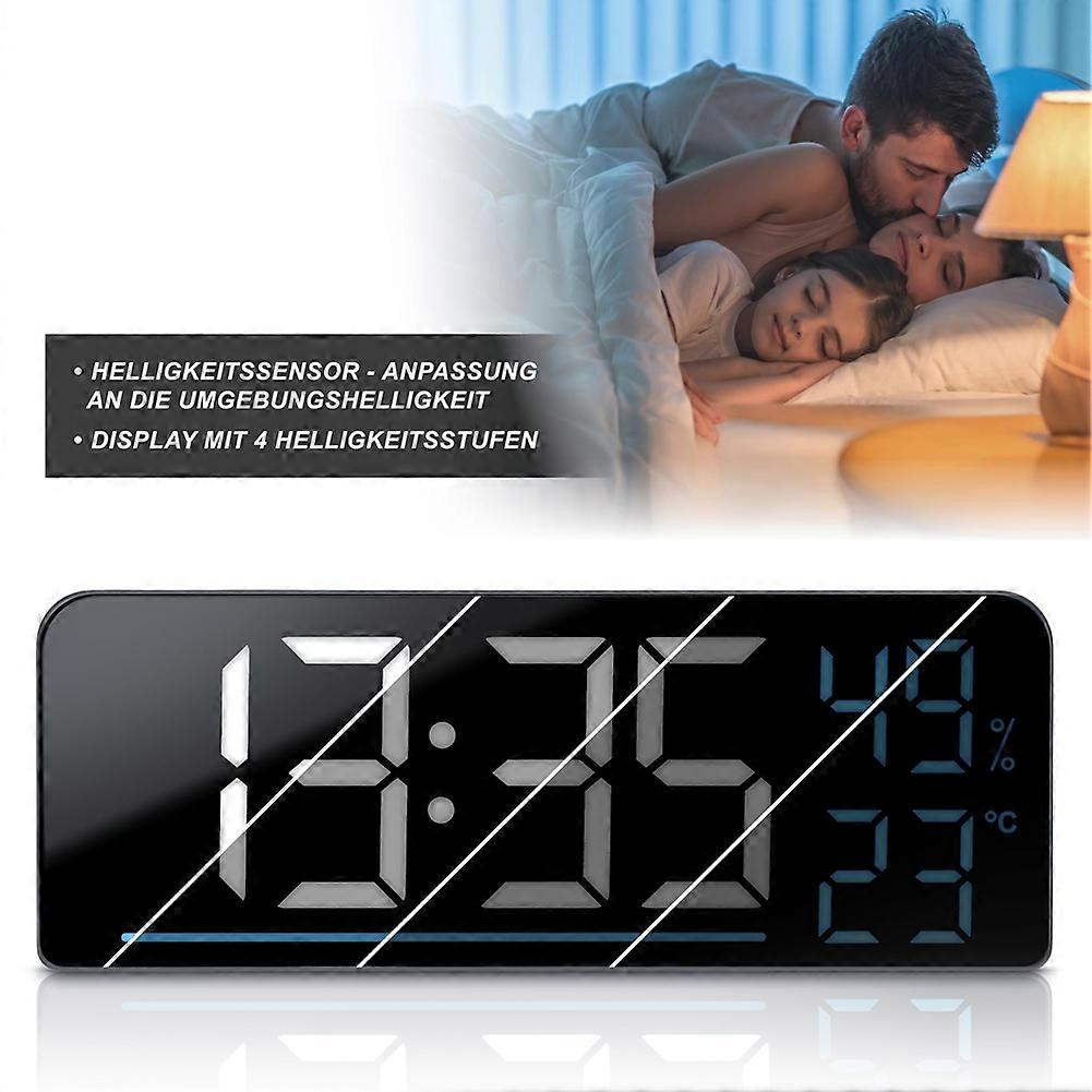 LED Alarm Clock Digital - LED Large Display 24 Cm Colour Display