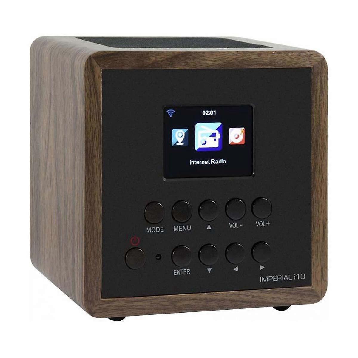 10W DAB+/FM İnternet Radyosu Model i10, Ahşap, TFT LCD Ekranlı, Kahverengi