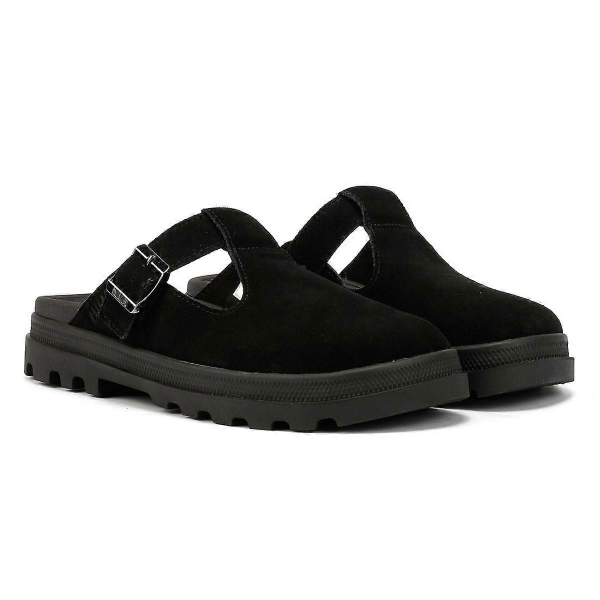 Palladium Dunelite Pyla Suede Black Mules