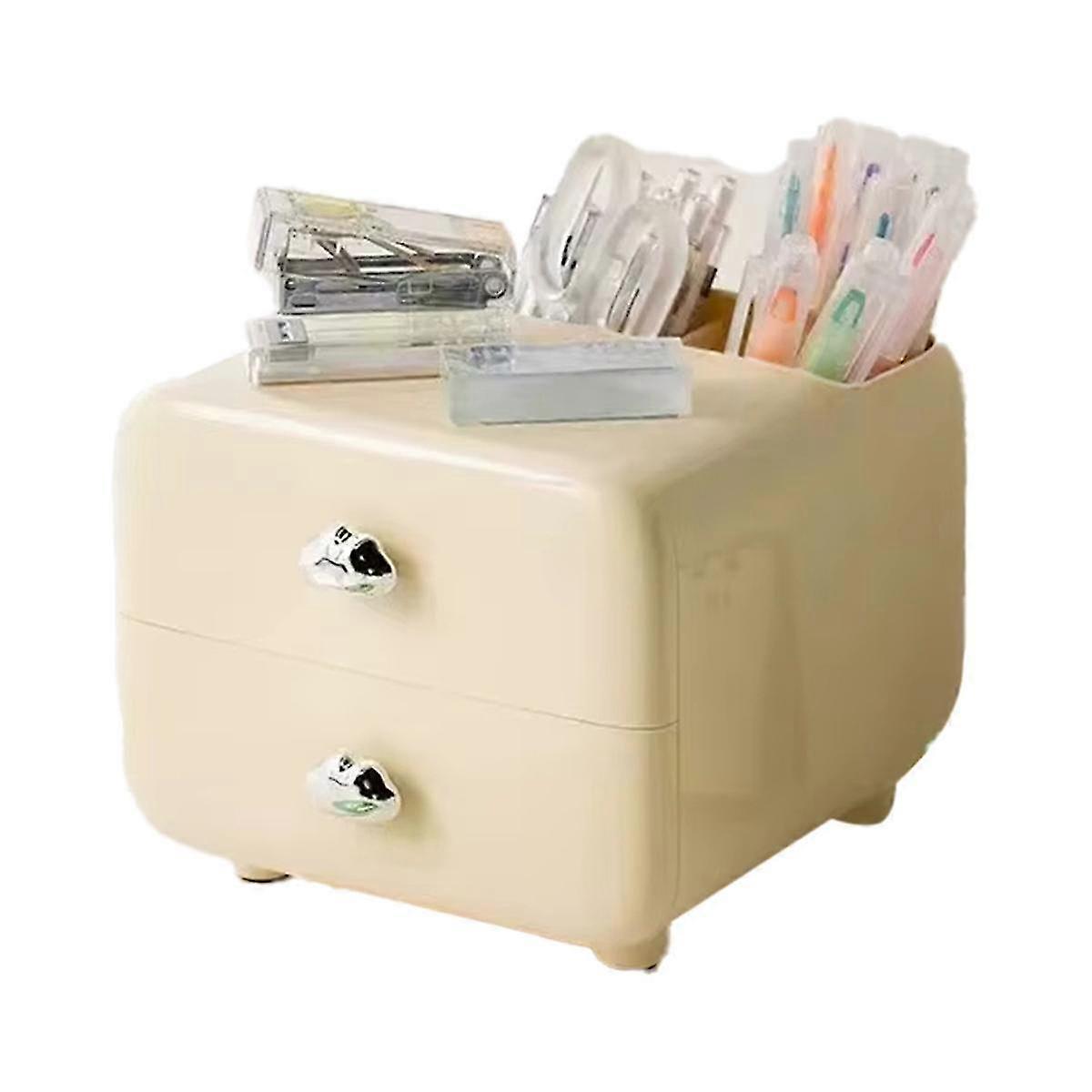 Large Capacity Cartoon Design Desk Organizer with Multifunctional Pen Holder and Office Stationery Storage