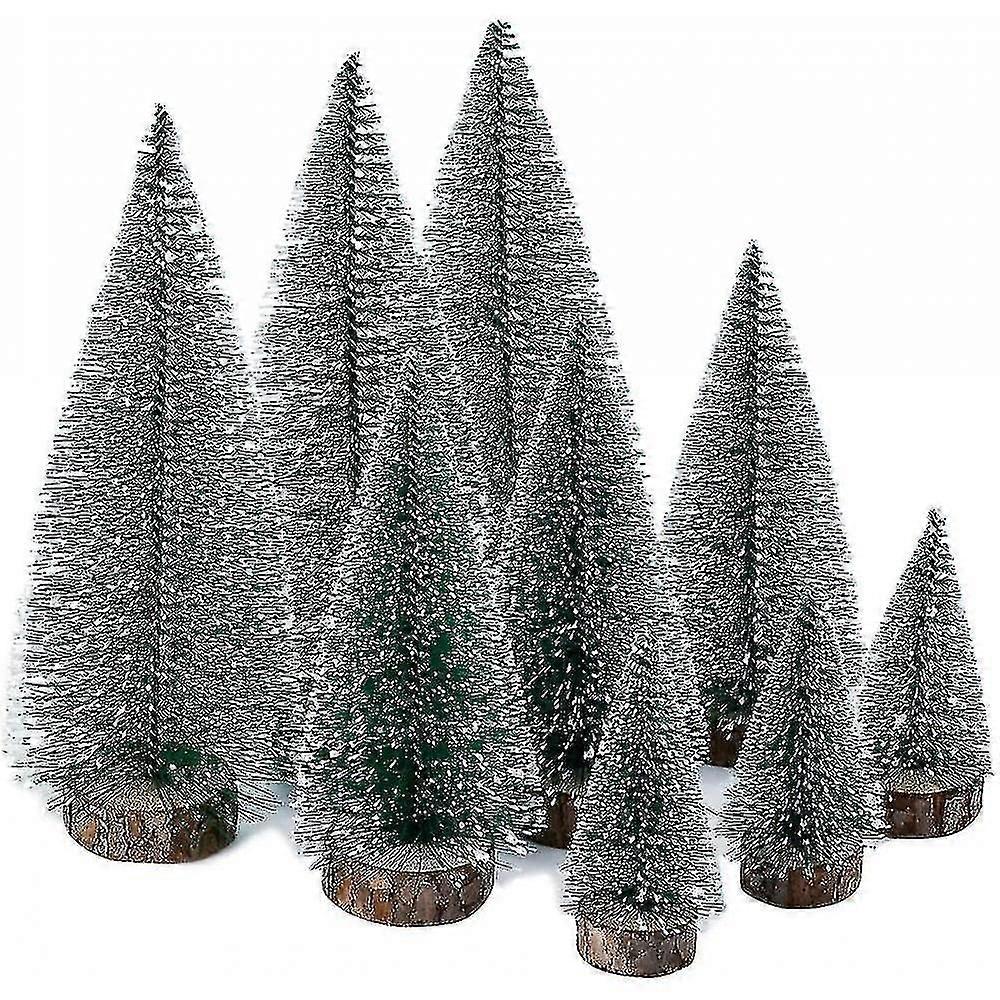 9 Pieces Of Mini Christmas Tree Green, Miniature Artificial Christmas Tree, Miniature Artificial