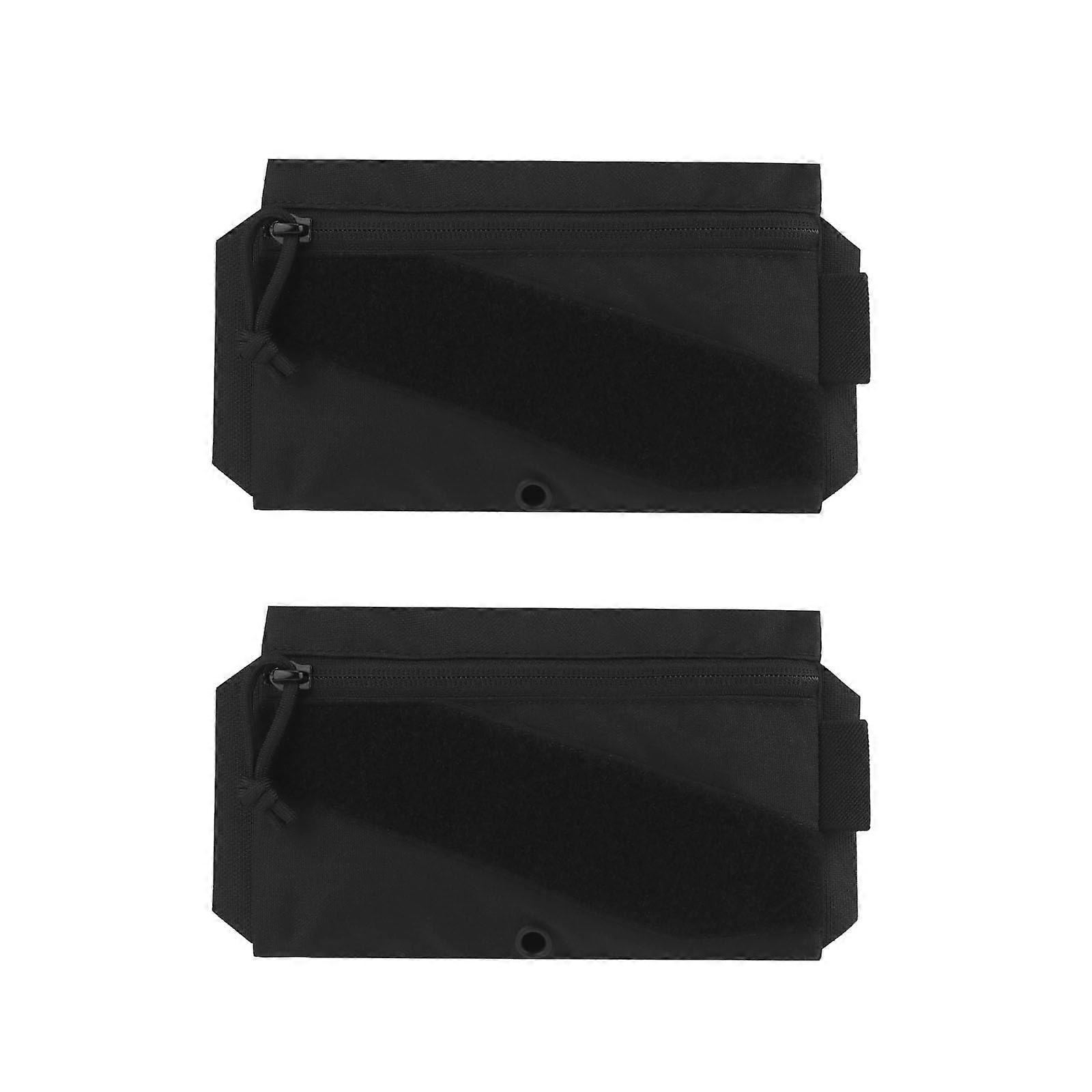 Utility Tactical Zipper Pouch with Hook and Loop Panel, Mini Carry Tool Kit for Tactical Vest and Backpack, 2PC Set