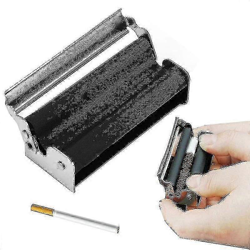 2 Pack Cigarette Rolling Maker 70mm Portable Metal Manual Hand-Rolling Machineb