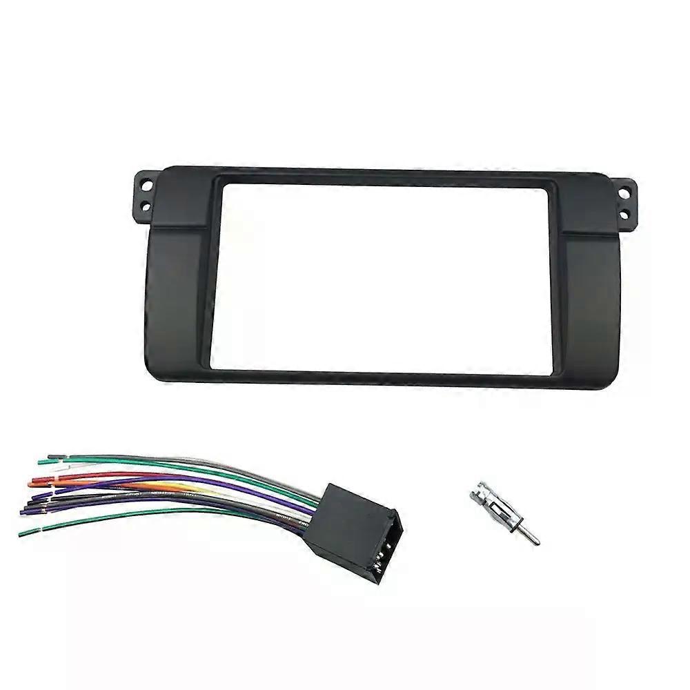 One or Double Din Radio Fascias compatible for B-M-W 3 Series E46 1998-2005 DVD Stereo Panel Dash Mount Refitting Trim Kit Frame CD Bezel