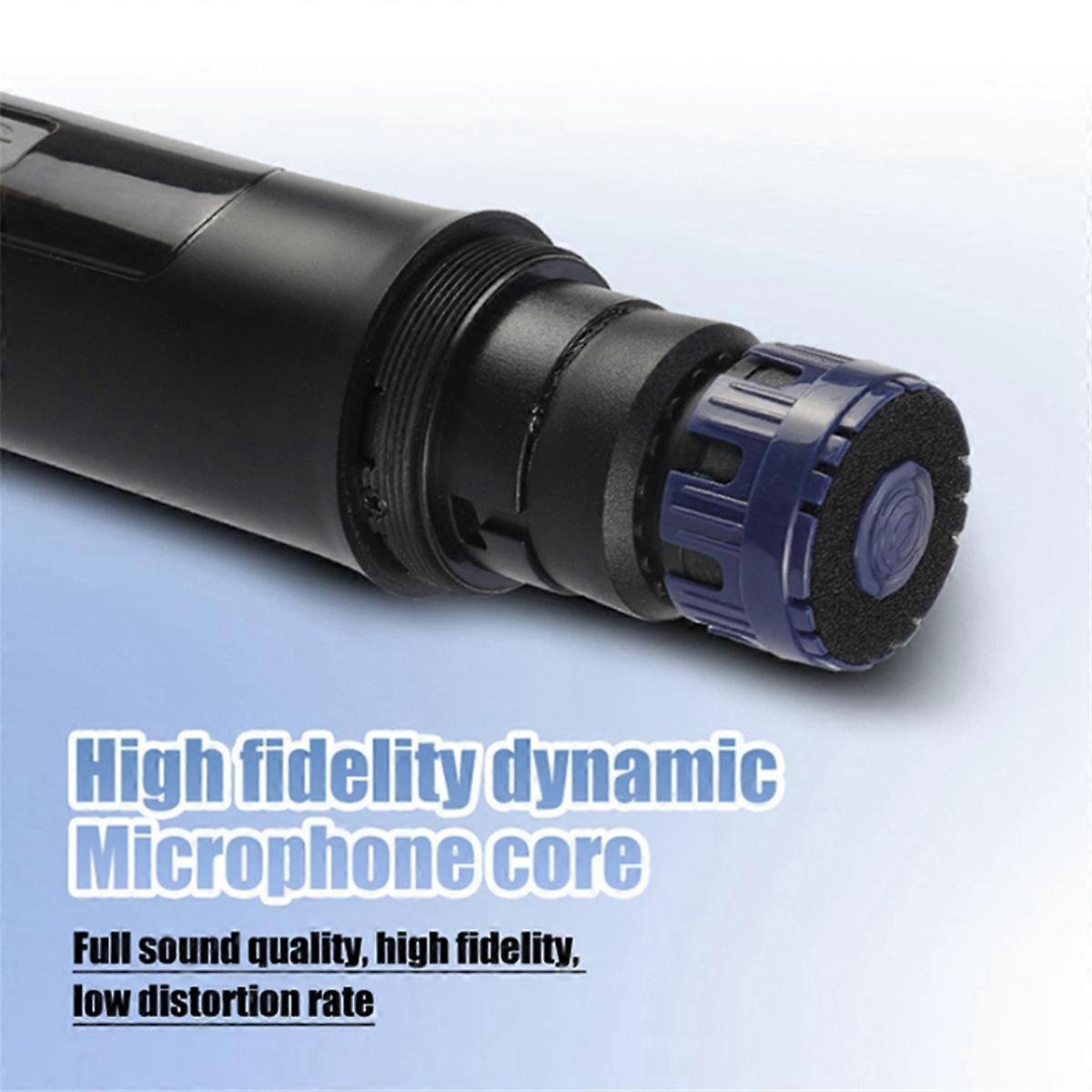 Professional Wireless Microphone Set UHF, Noise Reduction, Long Range, Dual Antenna for Stage Perfor