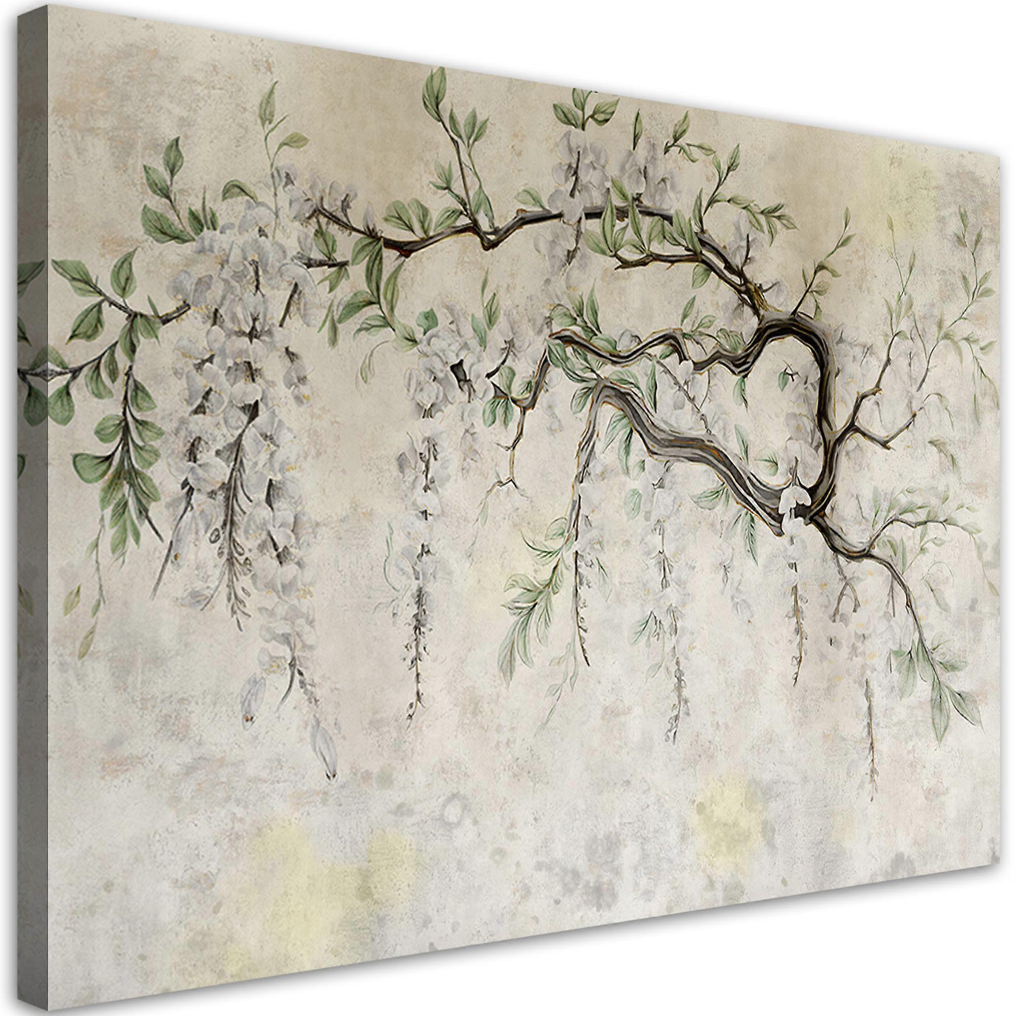 Impression sur toile, Fleurs suspendues minimalisme - 90x60