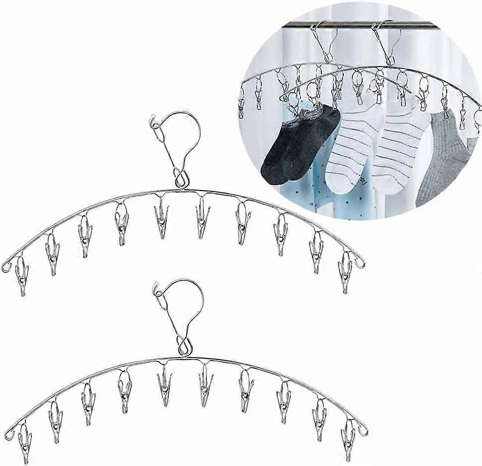 Sock Dryer Folding Drying Rack Socks Hanger Windproof Clothes Hanger Hanger Space Saving Drip Rack Suitable for Socks 4 Pack