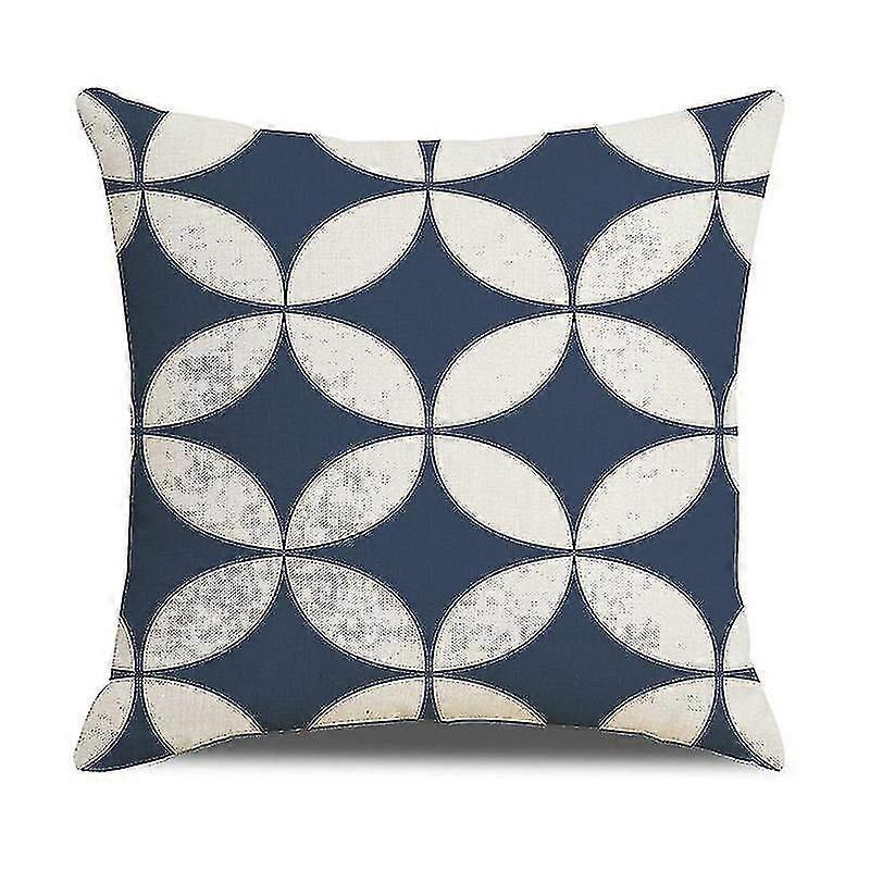 Bleu Simple Dossier de Chevet Linge Coton Linge Canapé Carré