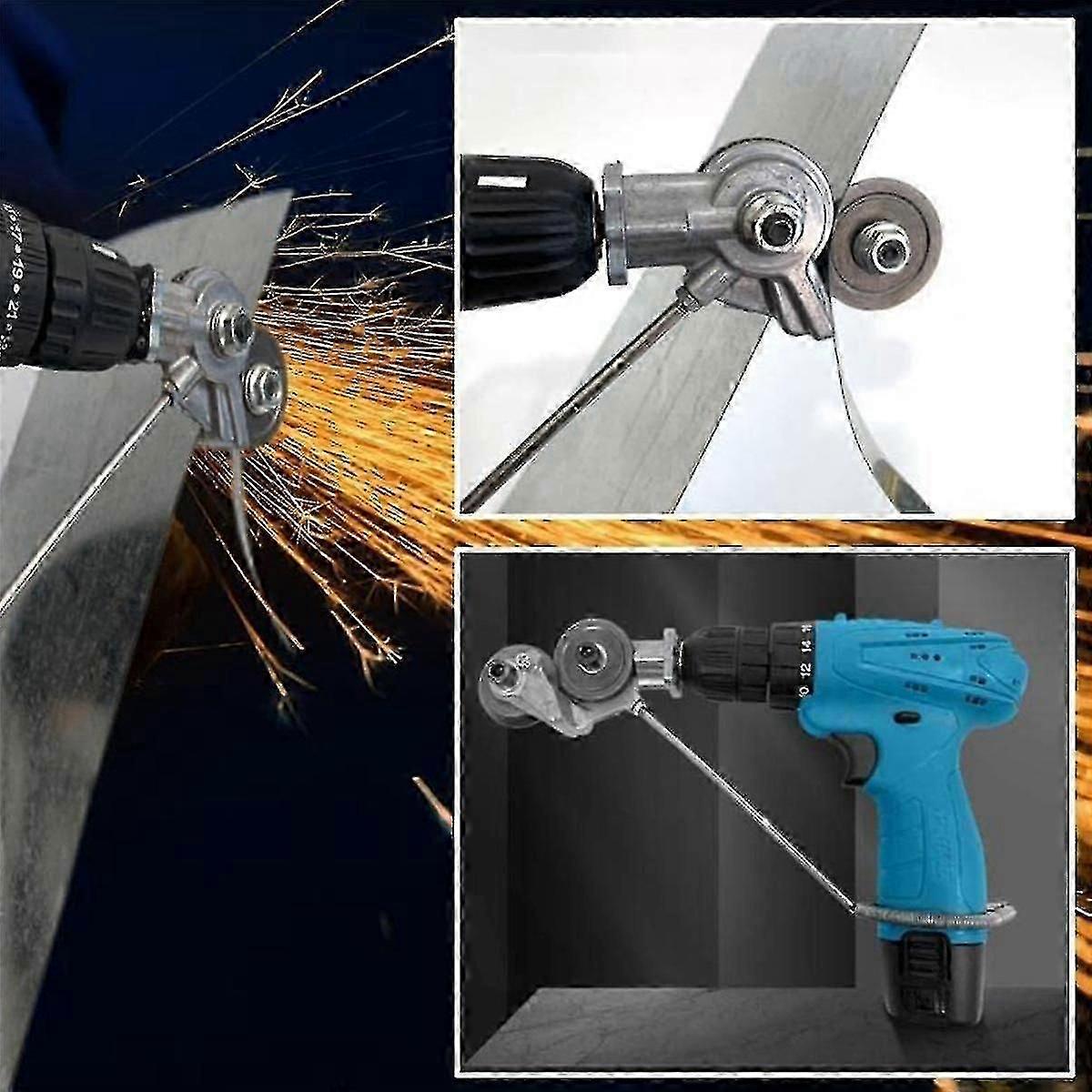 Elektrisk borrplattskärare, metallnibblerborrfäste med adapter, DIY metallborrfäste