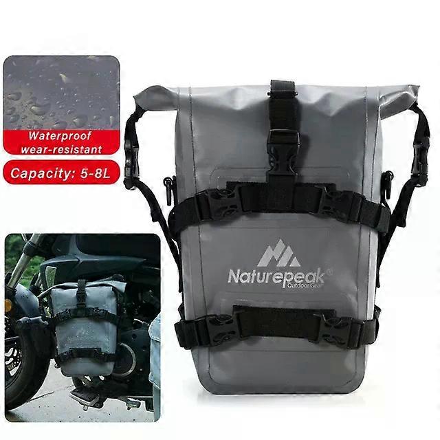 Crash Bar Bag Motorcycle IPX-7 Waterproof Motor Bumper Dry Bag 8L Large Capacity Outdoor Tank Side Bag Tool Pack Side Saddle