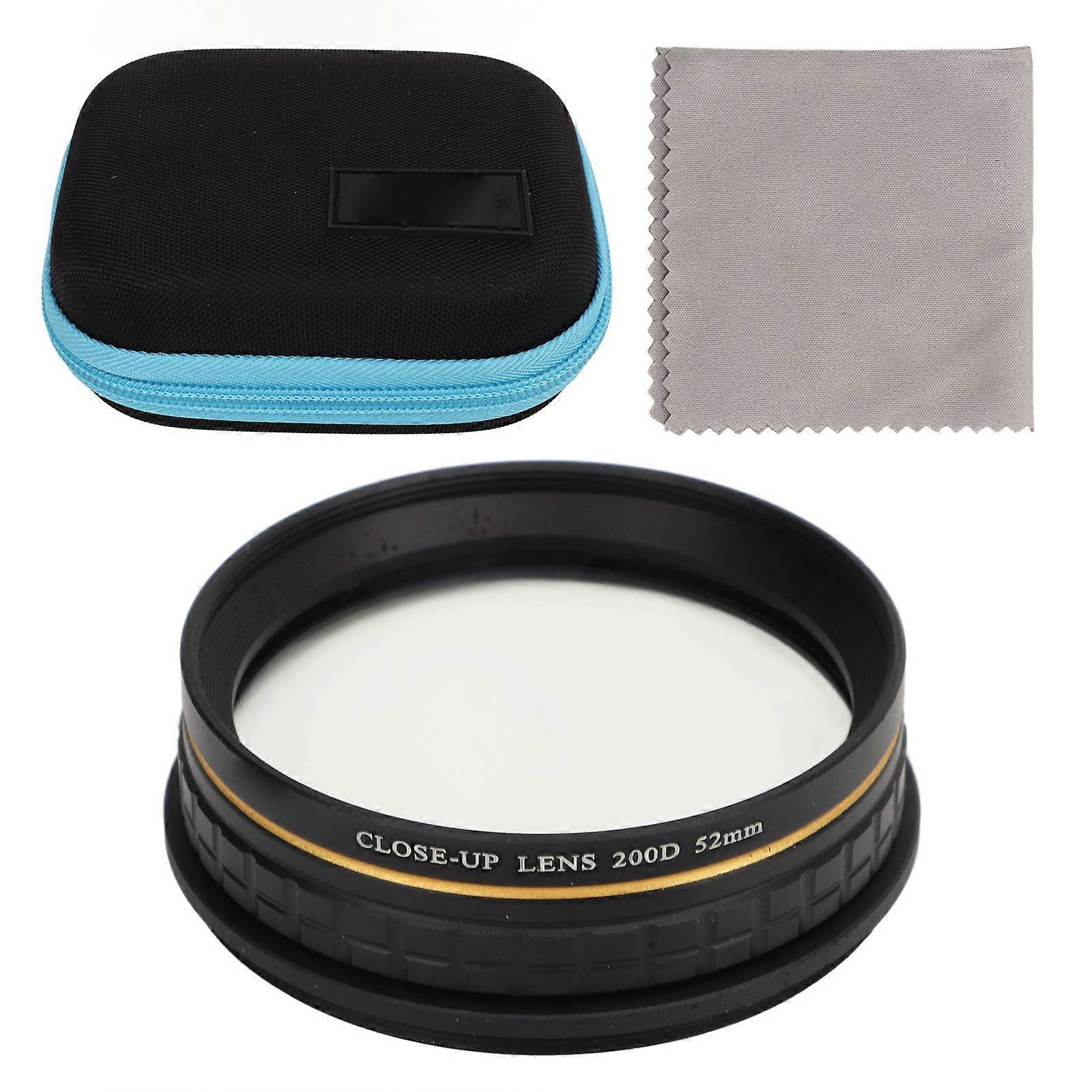 Close Up Lens Optical Glass Macro Close Up Filter for Shooting Flowers Jewelry Water Droplets 52mm