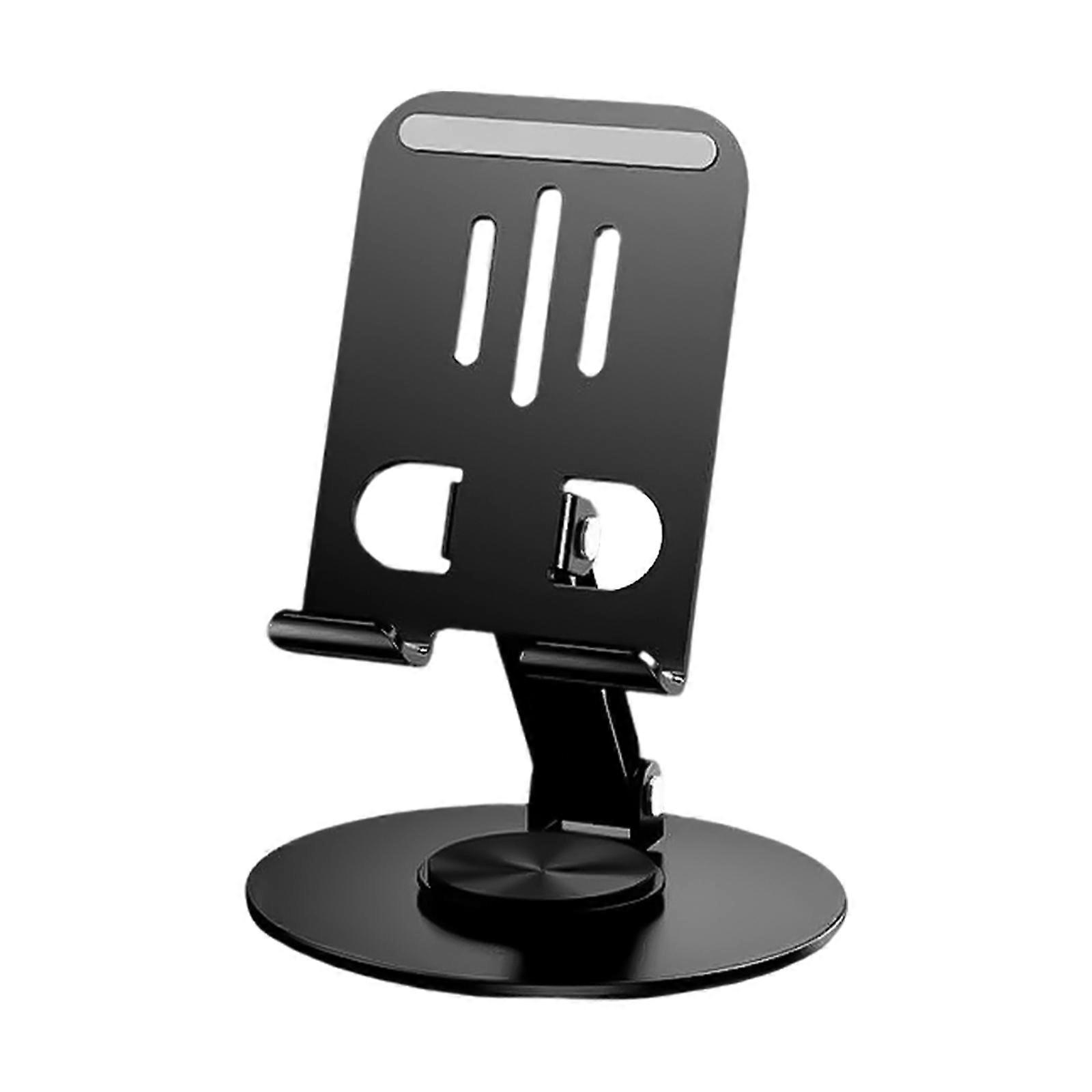 Portable Mobile Phone Bracket Cradle 360 Degree Rotating Cellphone Tablet Holder Desktop Dock Angle Height Adjustable  black