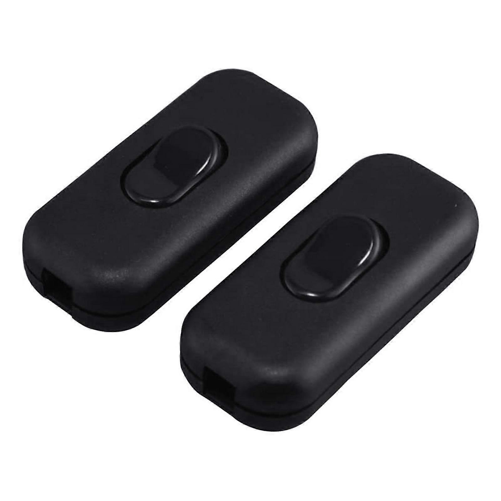 2Pcs Inline Cord Switches Replacement Lamp Control Appliance Switches Control Lamp Switches Electrical Accessories  Black