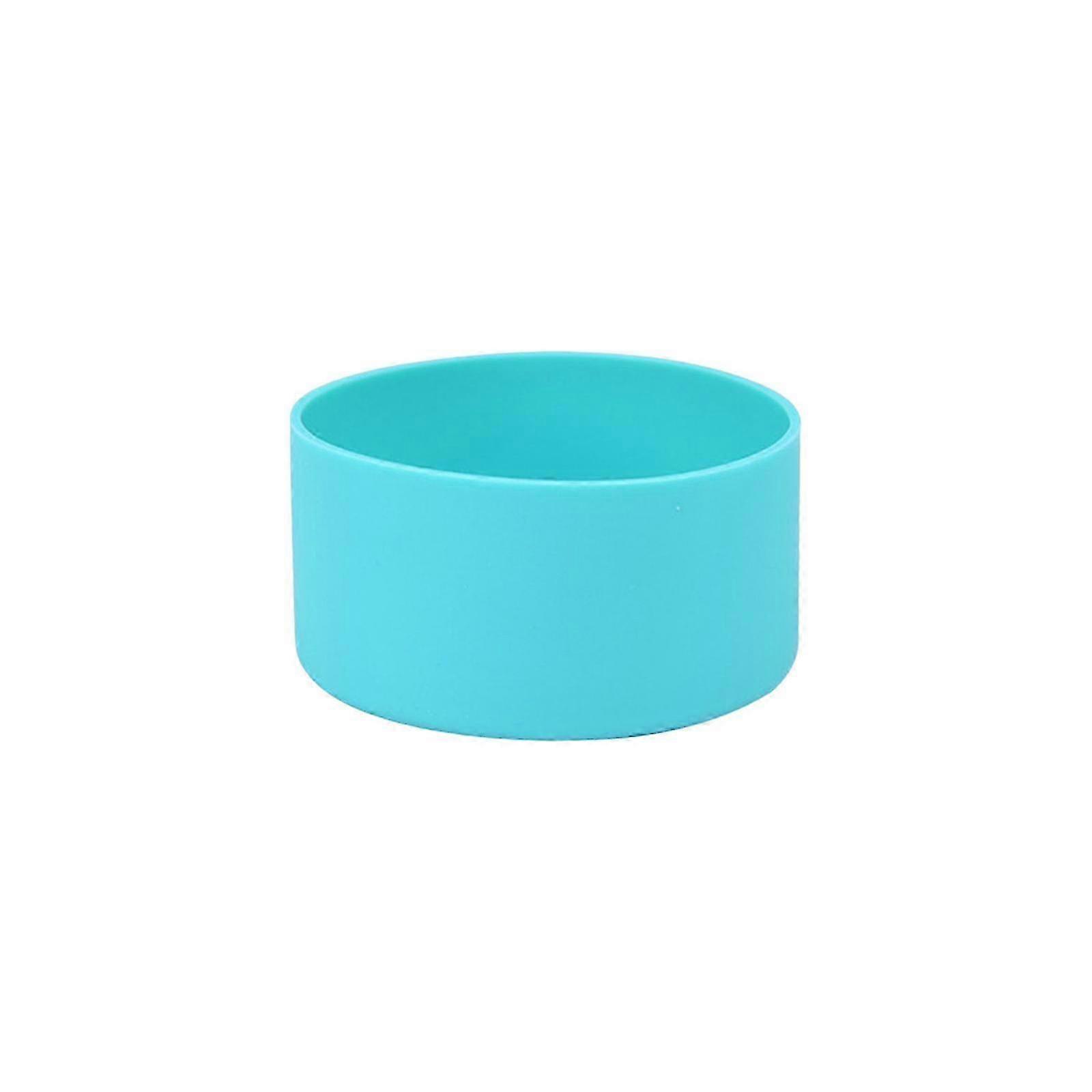Bottles Bottom Sleeve Cover Silicone Boot Portable Pet Bowl Easily Put on and Off-color: Blue