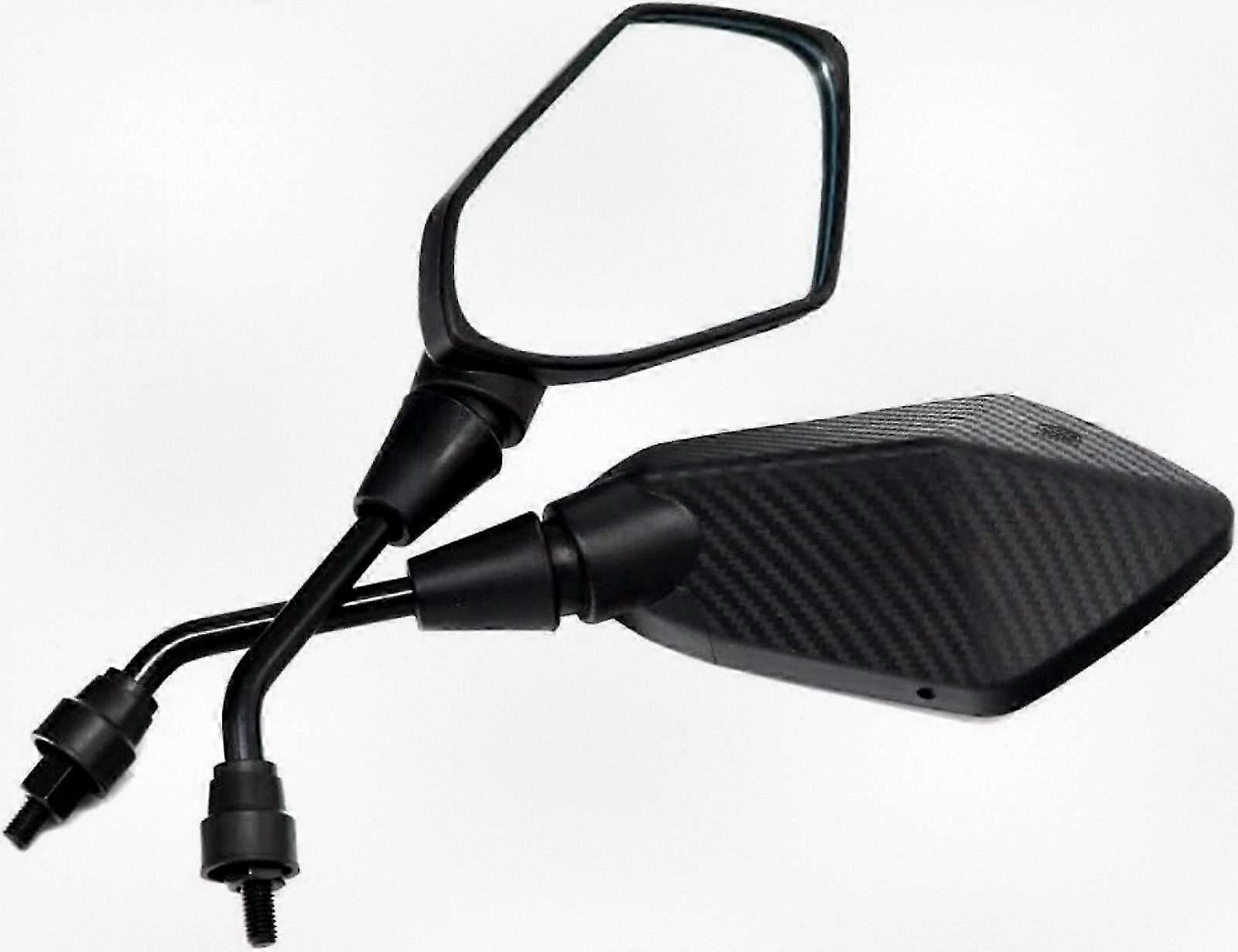 2Pcs/Pair Carbon Fiber Rear View Mirrors for Motorcycles, Scooters, E-Bikes, and ATVs, Electrombile Back Side Mirror Convex, Compatible with