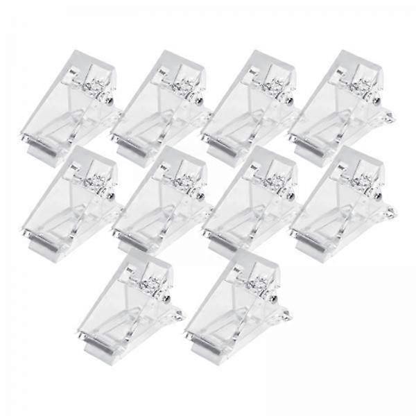 4x 10 Pieces Clip Clips Forms Clamps Transparent for Salon