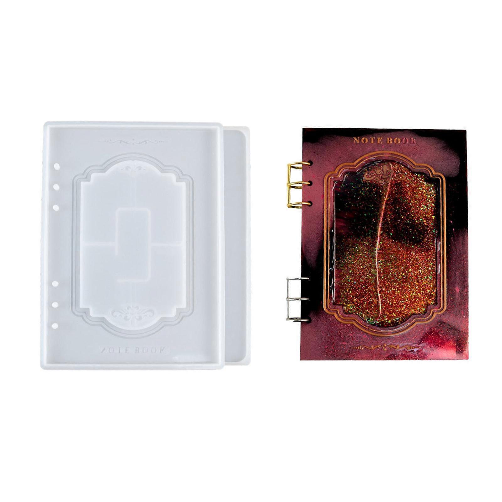 Quicksand Notebook Cover Resin Mold DIY Crystal UV Epoxy Silicone Molds Transparent Book Creative Resin Casting Molds