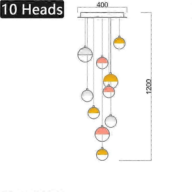 Merdiven Avize Modern Led Kubbe Lambası Merdiven Lambası İskandinav Tek Aile Villa Merdiven Uzun Avize Tavan Arası Özelleştirilebilir