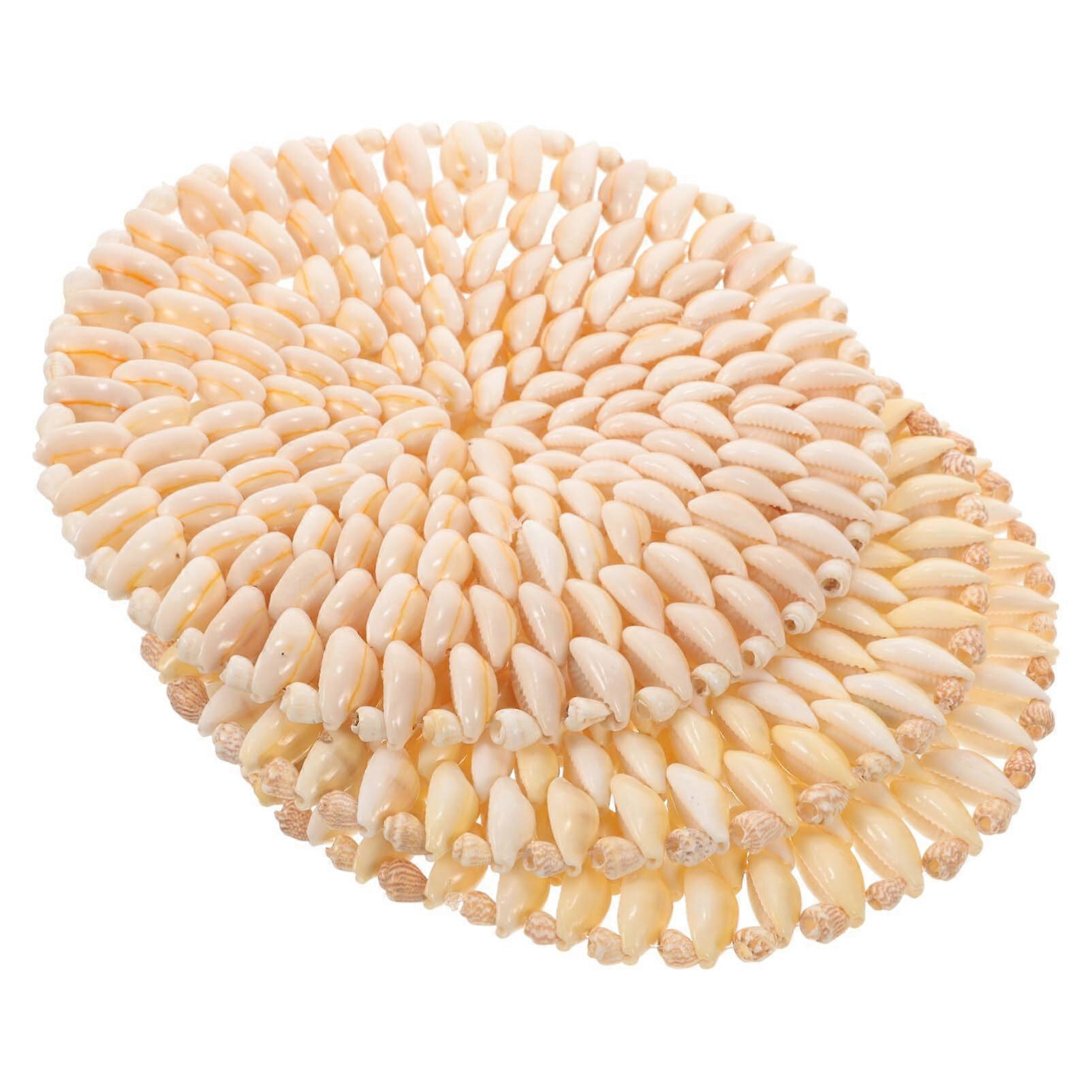 Set of 3 Nautical Shell Coasters for Beach-Themed Decor, Housewarming Gifts, and Bar Use