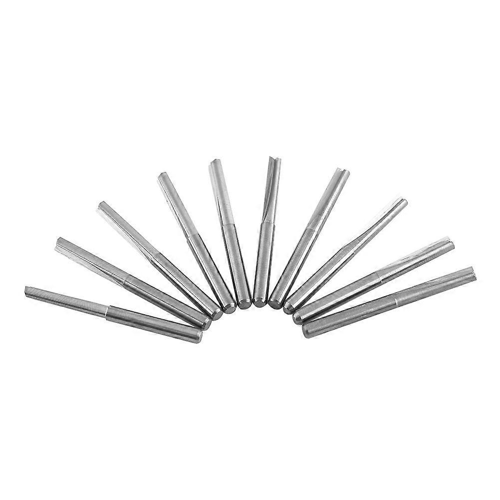 High quality 10pcs 3.175mm shank diameter double-edged straight slot milling