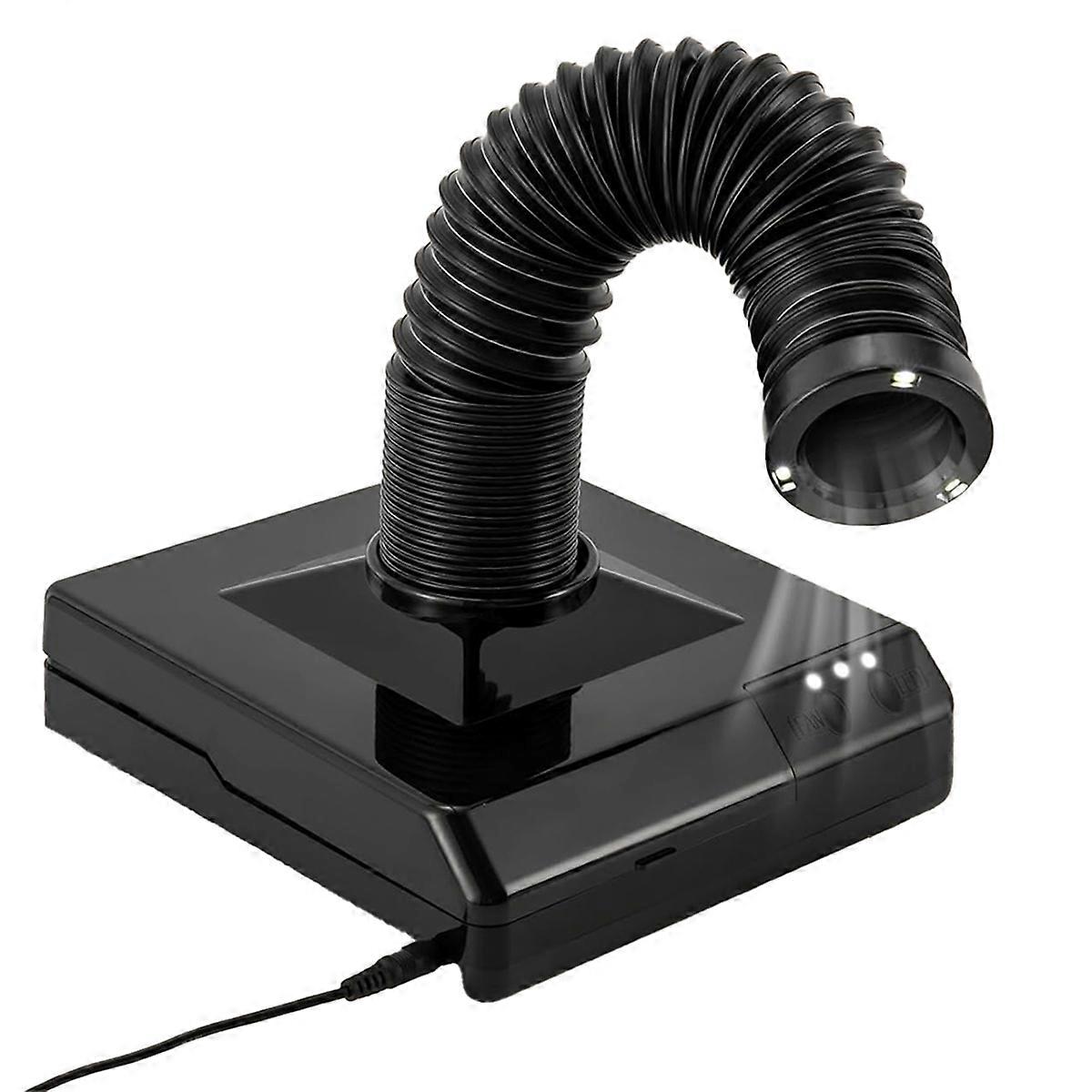 Nail Dust Collector, 60W Polishing Dust Collector with Fan and LED Dual Function Low Noise Dust Suc