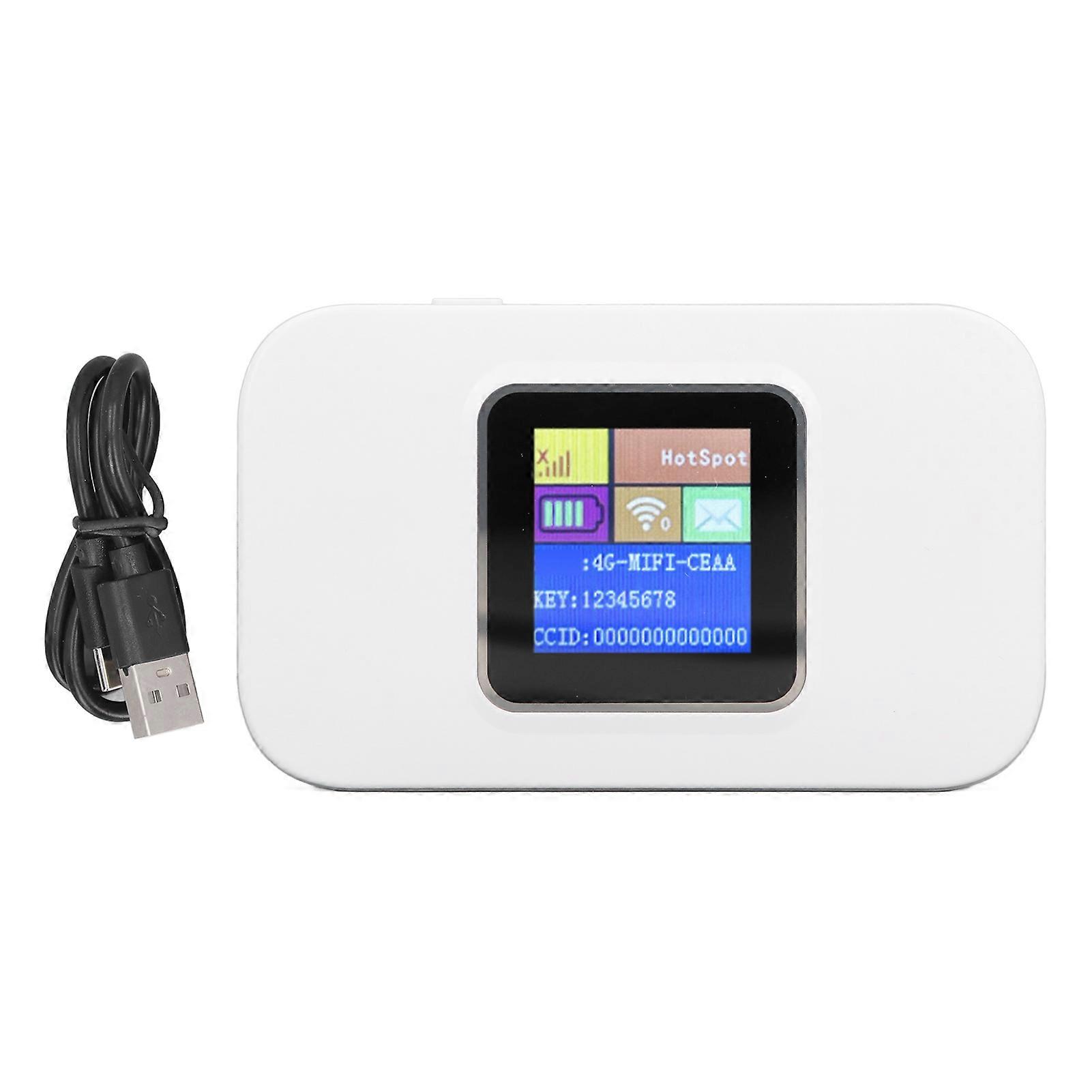 Mobile Wifi Router 4G LTE Color Display Connects Up to 10 Devices Portable Hotspot Device for Cell Phones Laptops Tablets