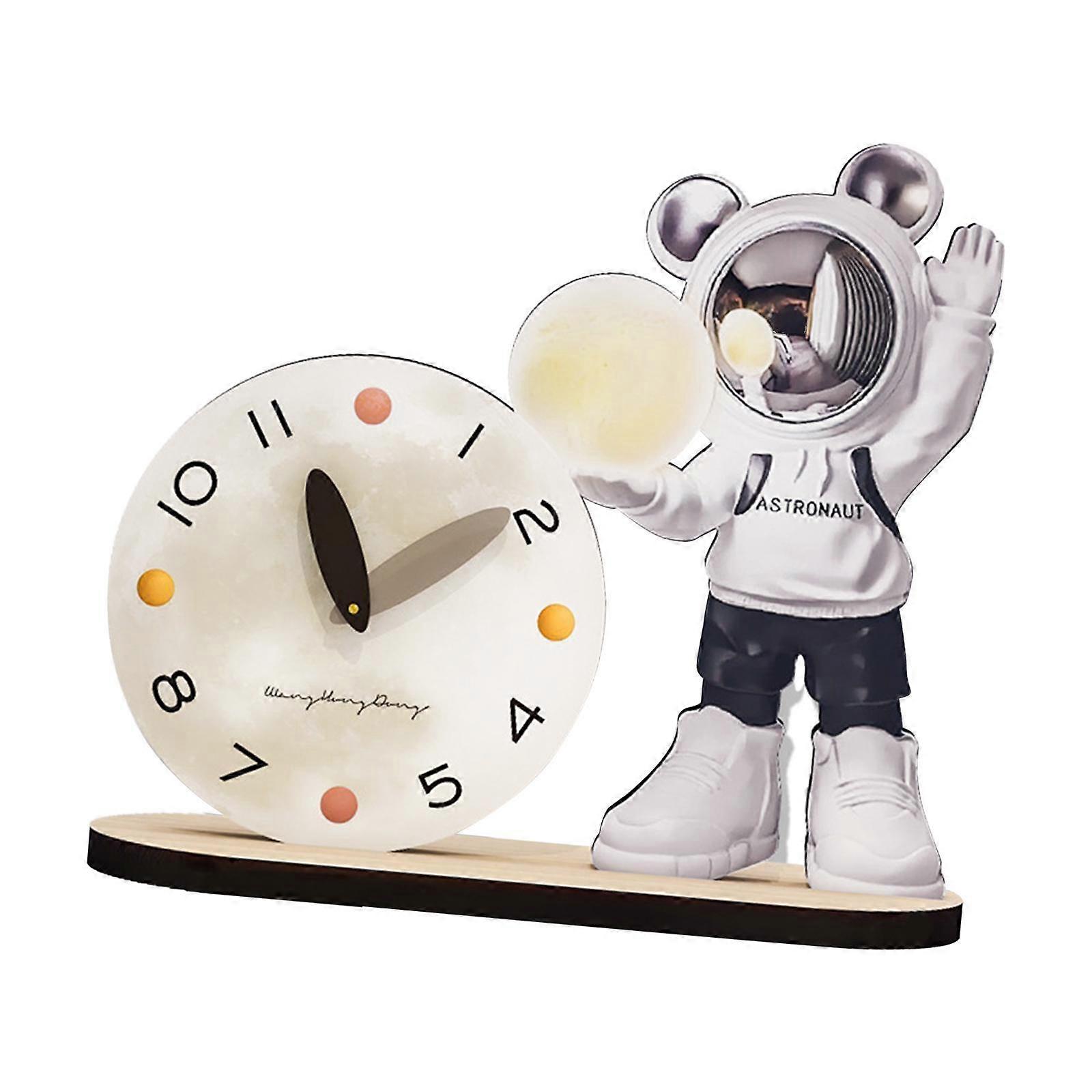 Desk Clock Shelf Clock Ornament Nordic Arabic Numbers Silent Non Ticking Table