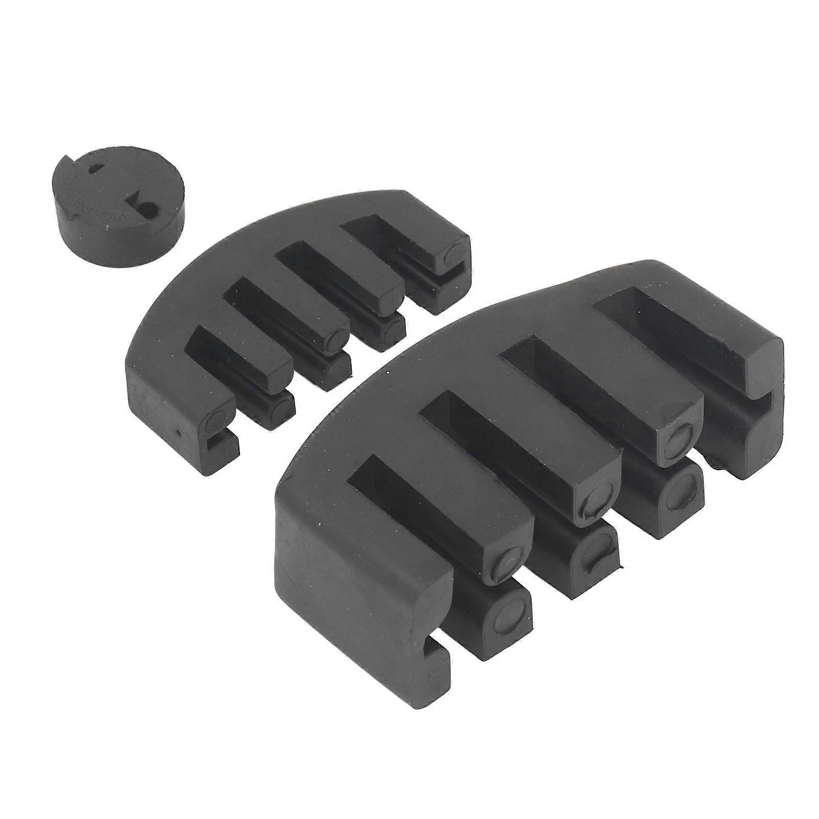 3Pcs Violin Cello Mute Set Claw Round Style Rubber Practice Silencer Soft Aging Resistant 