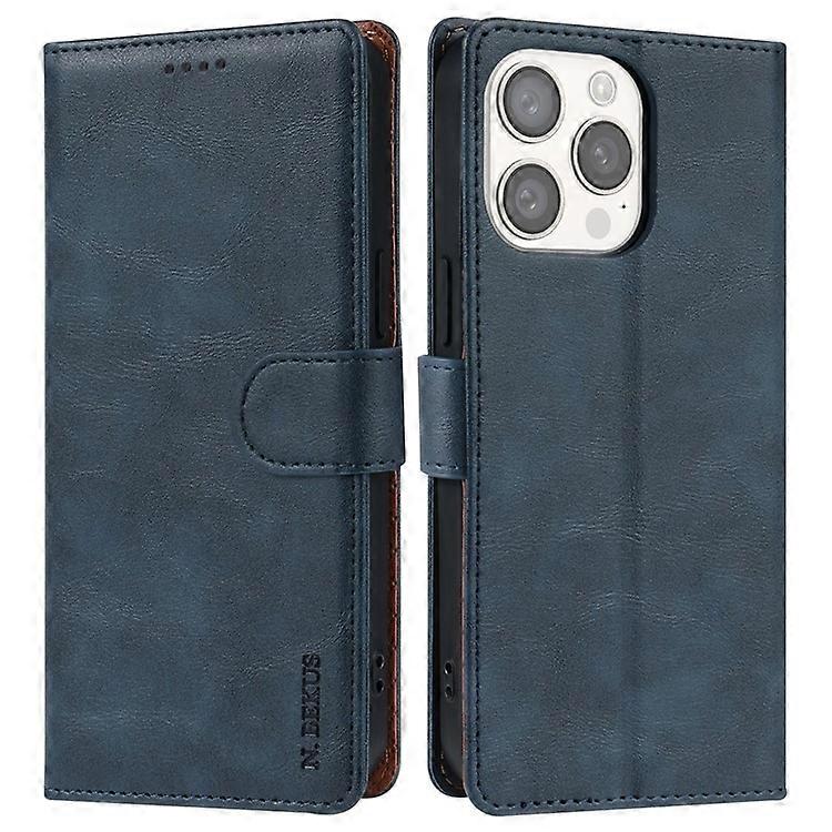 N.BEKUS CSJ-001 Compatible For iPhone 14 Pro Shockproof Case Solid Color Leather Wallet Phone Shell