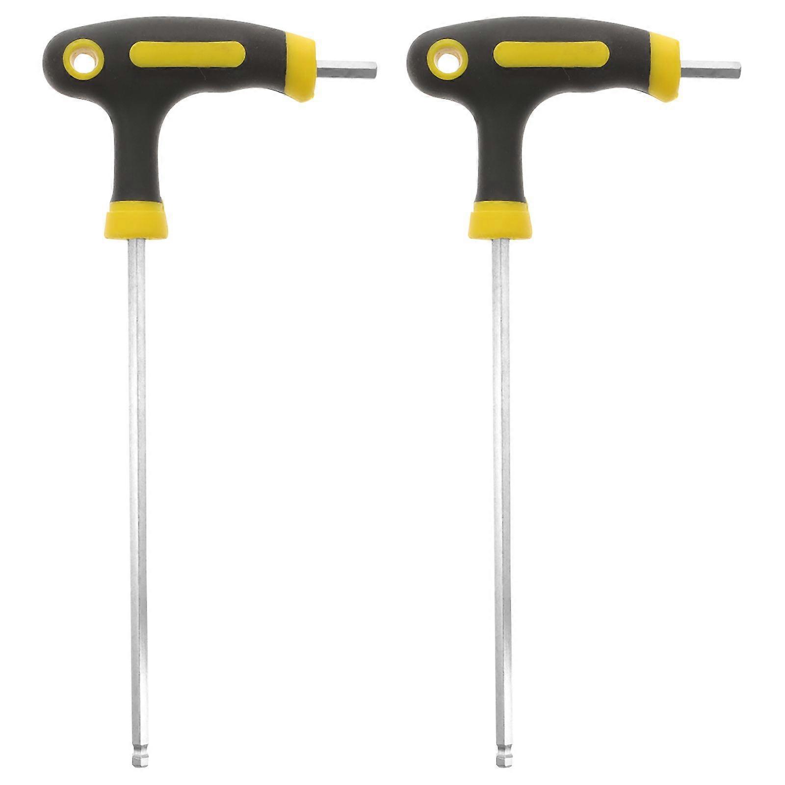 2pcs Hex Key Ball End Wrench Hex Key T Handle Socket Manual Mechanical Tool